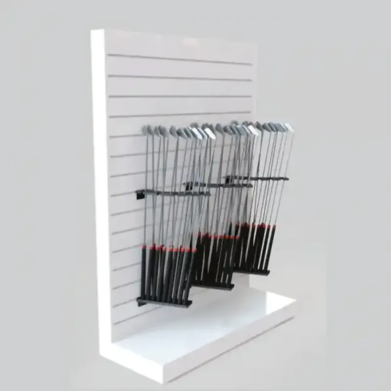 Joalpe Golf Clubrax - CX1 with 13 Supports fits easily into a Slatwall system.