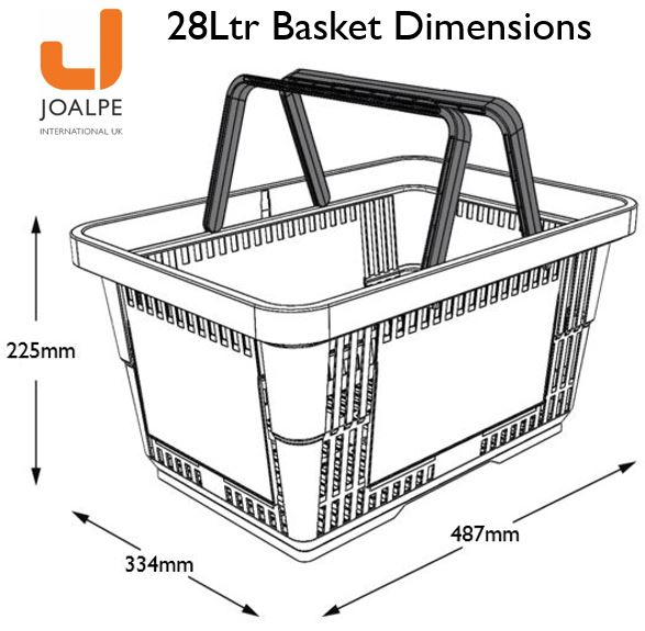 Basket 28L Dimensions with title