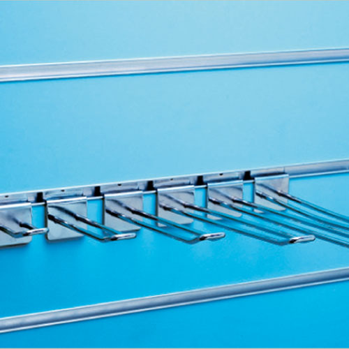 Hook for slatwall shelving suitable for the merchandising of products with a standard euro slot by Joalpe UK