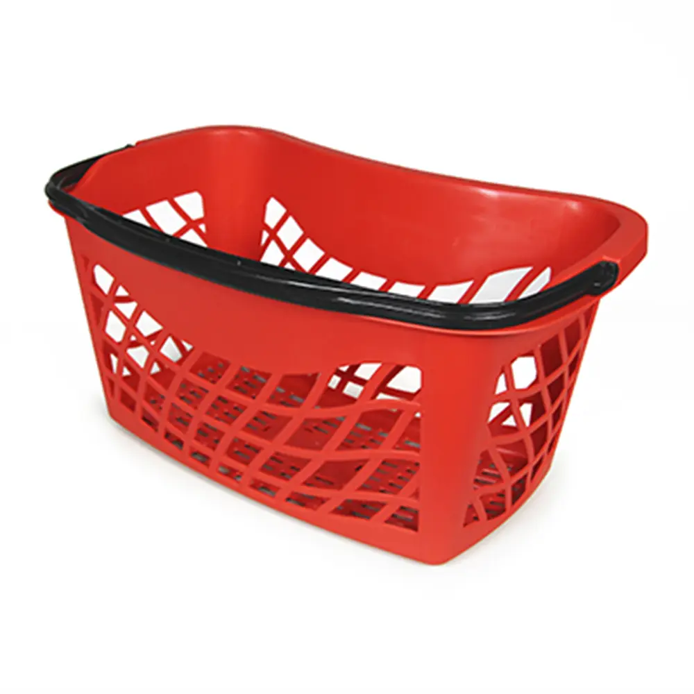 Joalpe's Red Ergo Shopping Basket - 26L Single Handle Plastic Shopping Basket