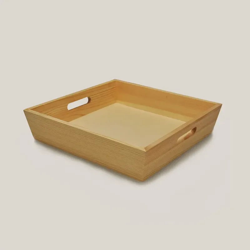 Joalpe wooden square tray, captured in high-resolution clarity